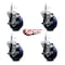Service Caster 4'' Solid Poly Swivel 7/16'' Grip Ring Stem Caster Set with Brake, 4PK SCC-GR20S414-SPUS-TLB-716138-4 - alternate 4
